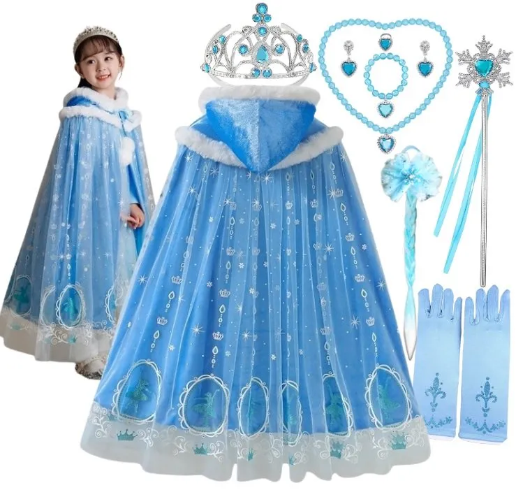 peleryna elsy diy śnieżynki