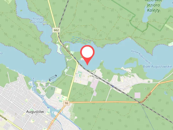 Jezioro Białe Augustowskie mapa atrakcji