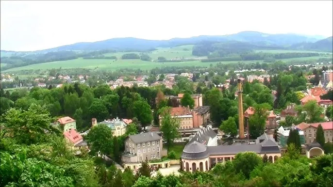 Kudowa-Zdrój panorama miasto góry