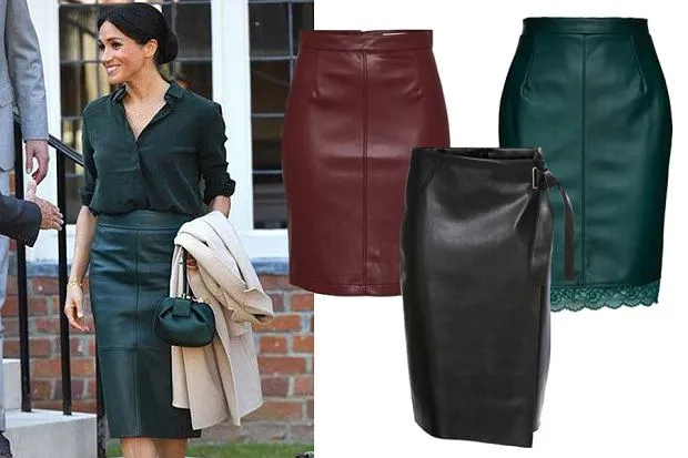 Modne sk&oacute;rzane sp&oacute;dnice burgund brąz zieleń