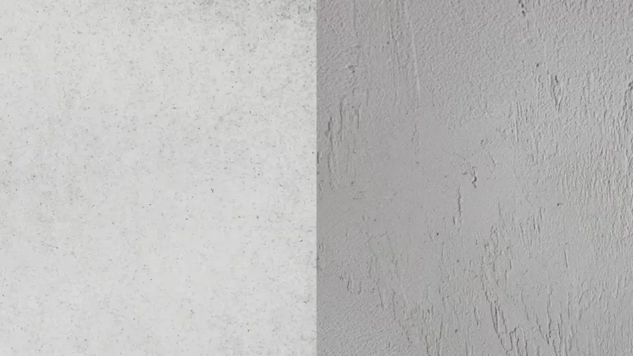 aplikacja farby betonowej vs tynku dekoracyjnego