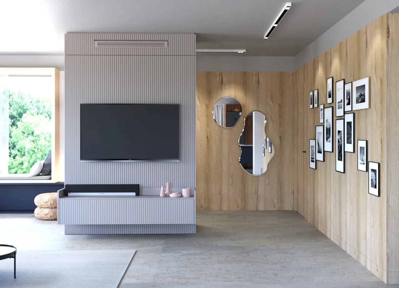 Pusta ściana w salonie inspiracje aranżacje