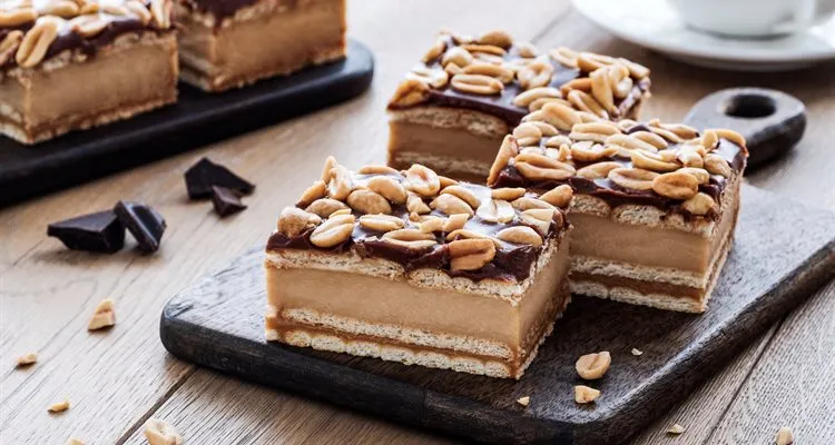 ciasto Toffifee bez pieczenia przekrój