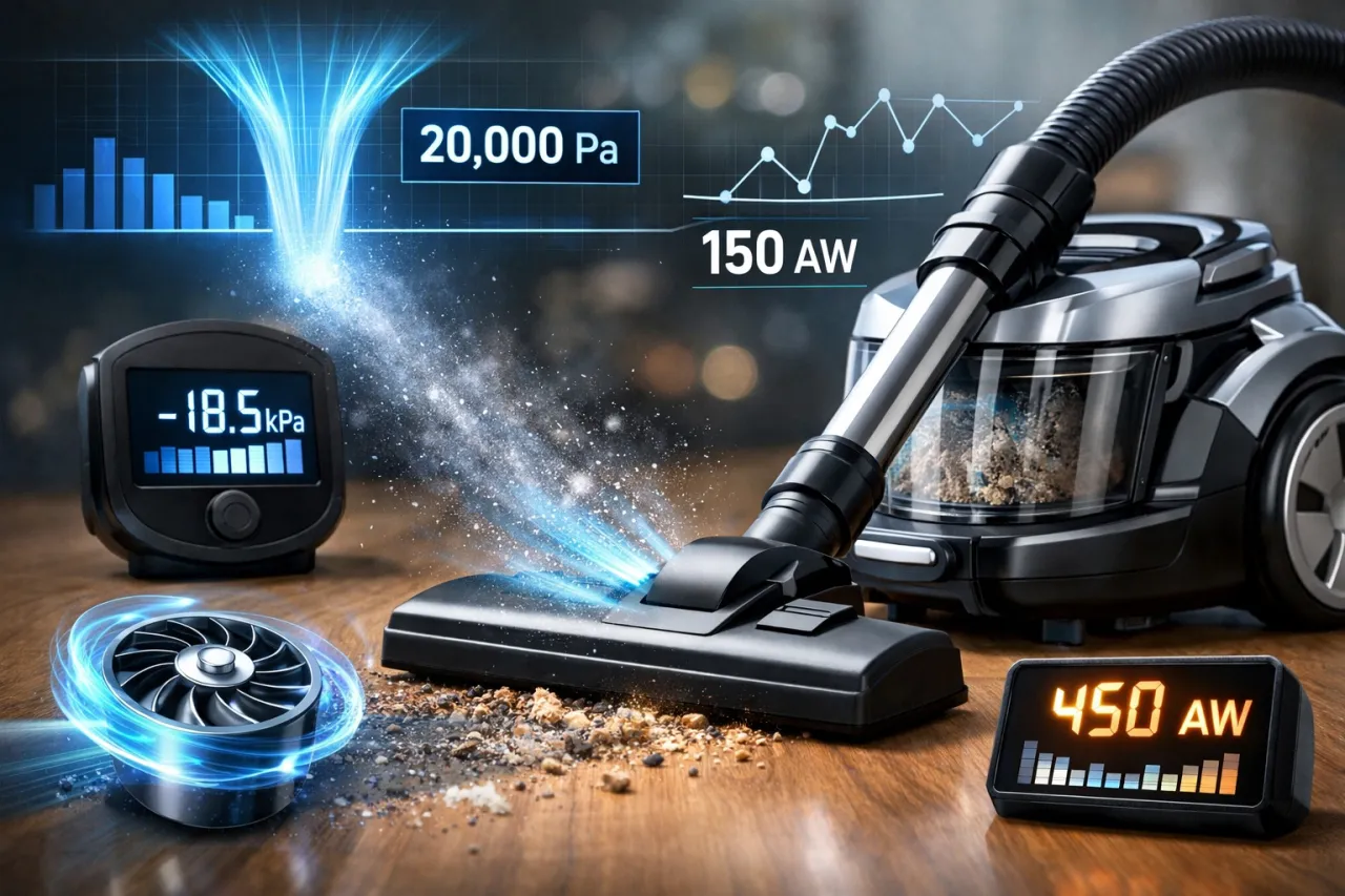 Test mocy ssania odkurzacza moneta