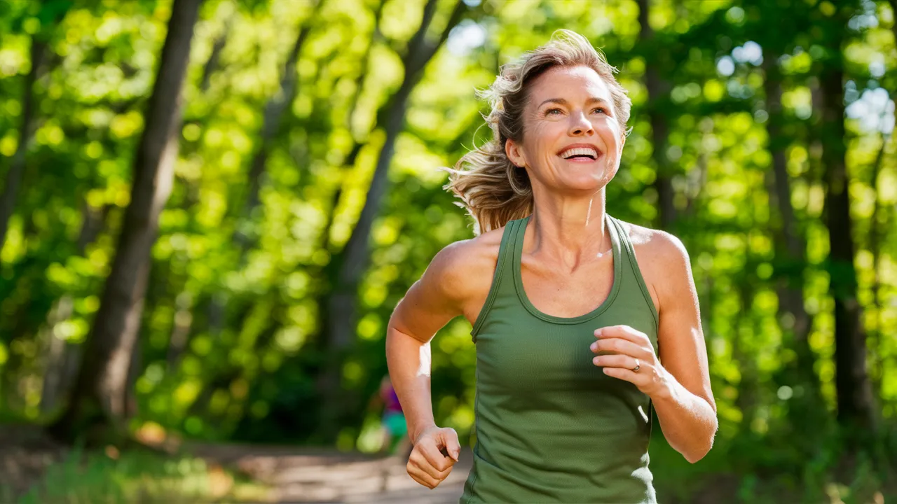 biegacz w lesie spok&oacute;j umysłu