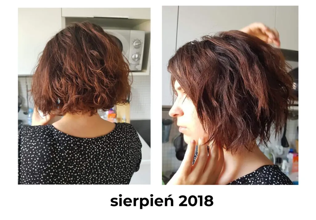 r&oacute;żne typy włos&oacute;w przed i po odżywce