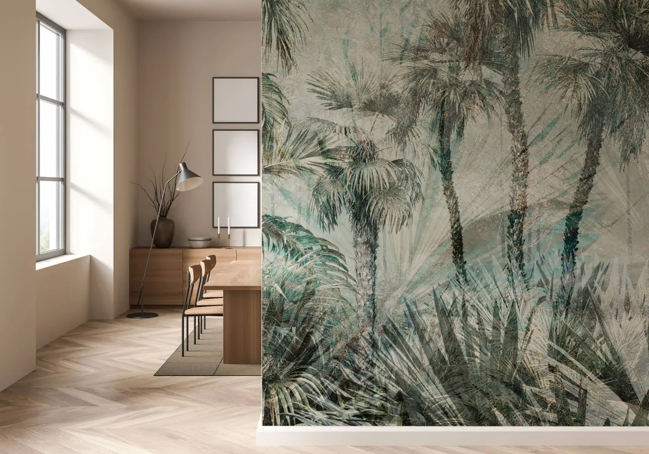 Wąski przedpokój jasne tapety inspiracje