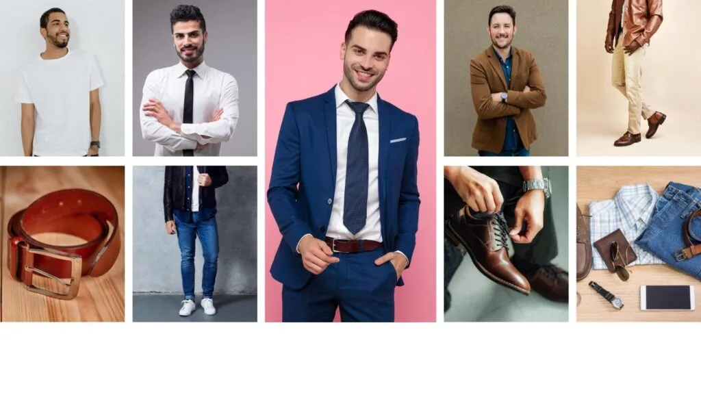 Mężczyzna w garniturze typ sylwetki V