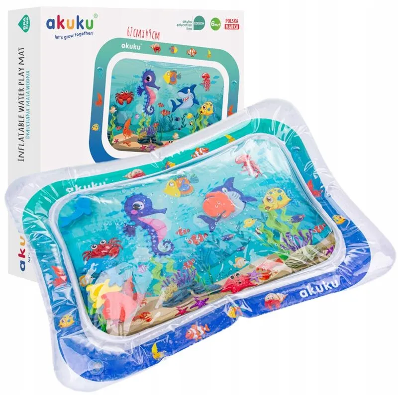 r&oacute;żne wzory wodnych mat sensorycznych dla niemowląt