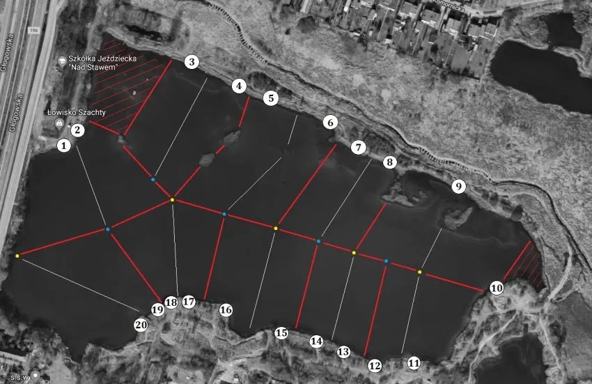 łowisko Szachty mapa dojazdu