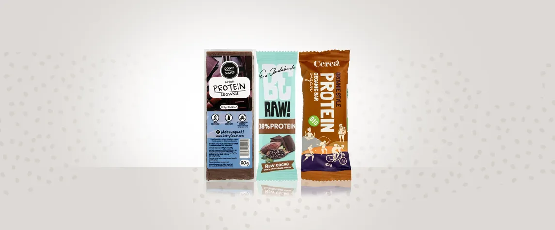 etykiety batonów proteinowych porównanie składów