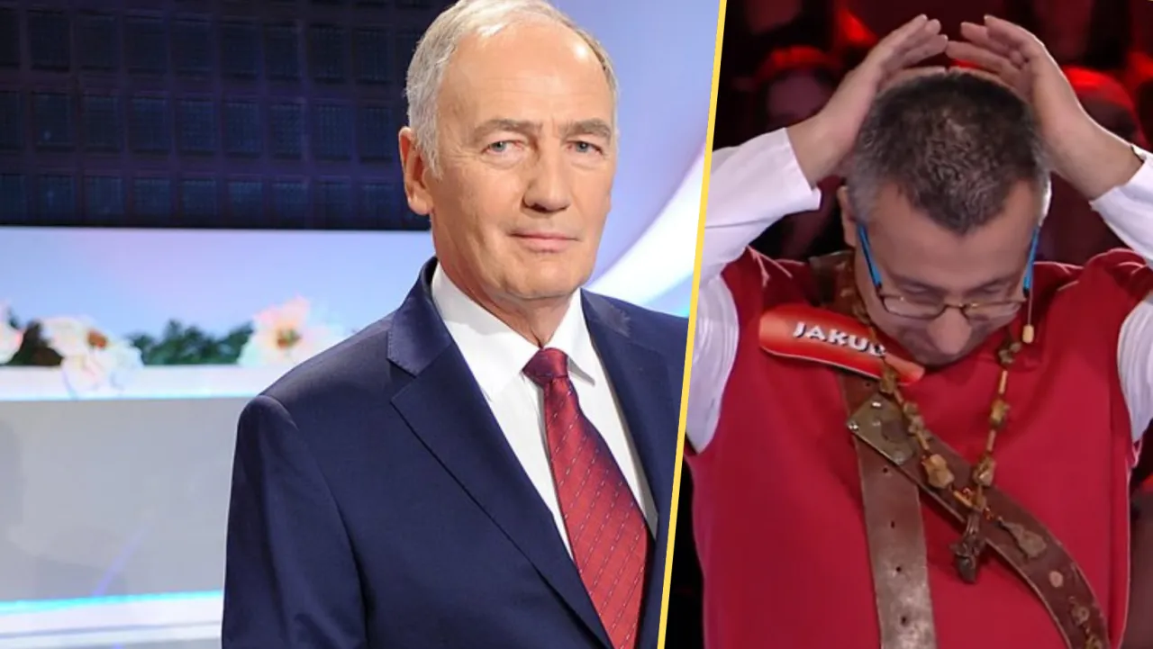 Starszy pan w garniturze i uczestnik w czerwonej kamizelce z imieniem Jakub. Czy taki może być pilot Familiady?