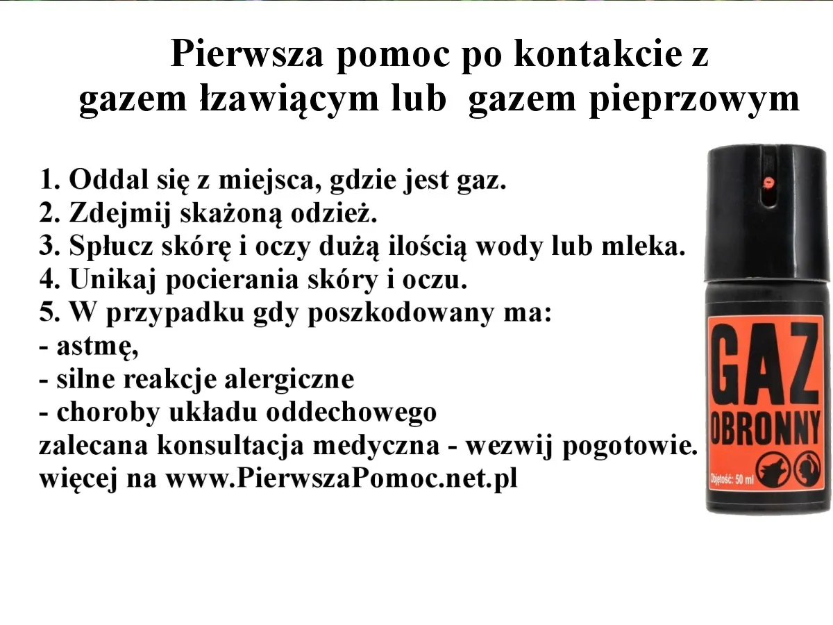 pierwsza pomoc po gazie pieprzowym