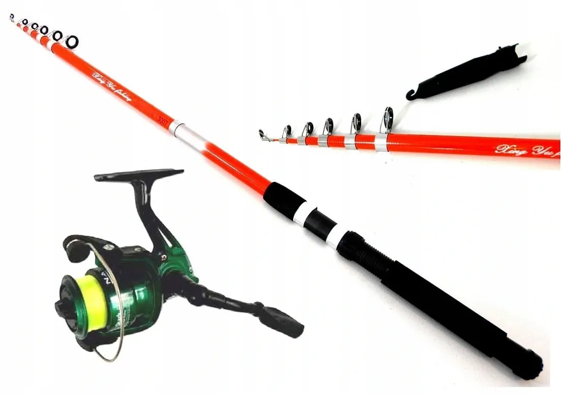 wędkarz z nieodpowiednią wędką