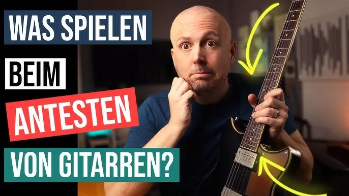 gitarre im musikgesch&auml;ft testen