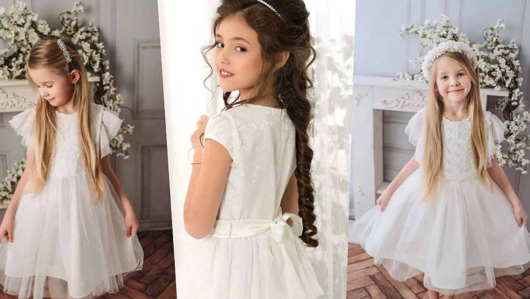 dziecko w stroju aniołka DIY