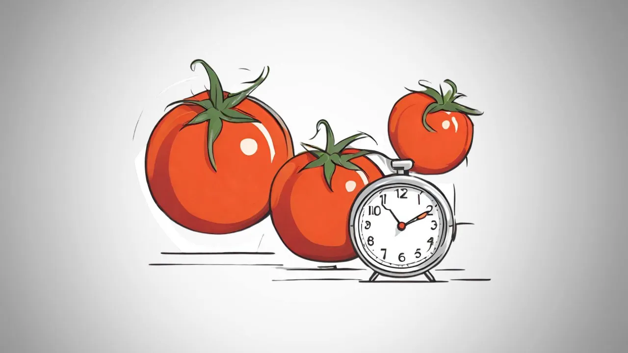 osoba pracuje z techniką pomodoro i notatkami