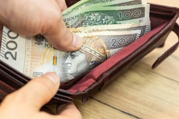 Pieniądze w portfelu polskie złote