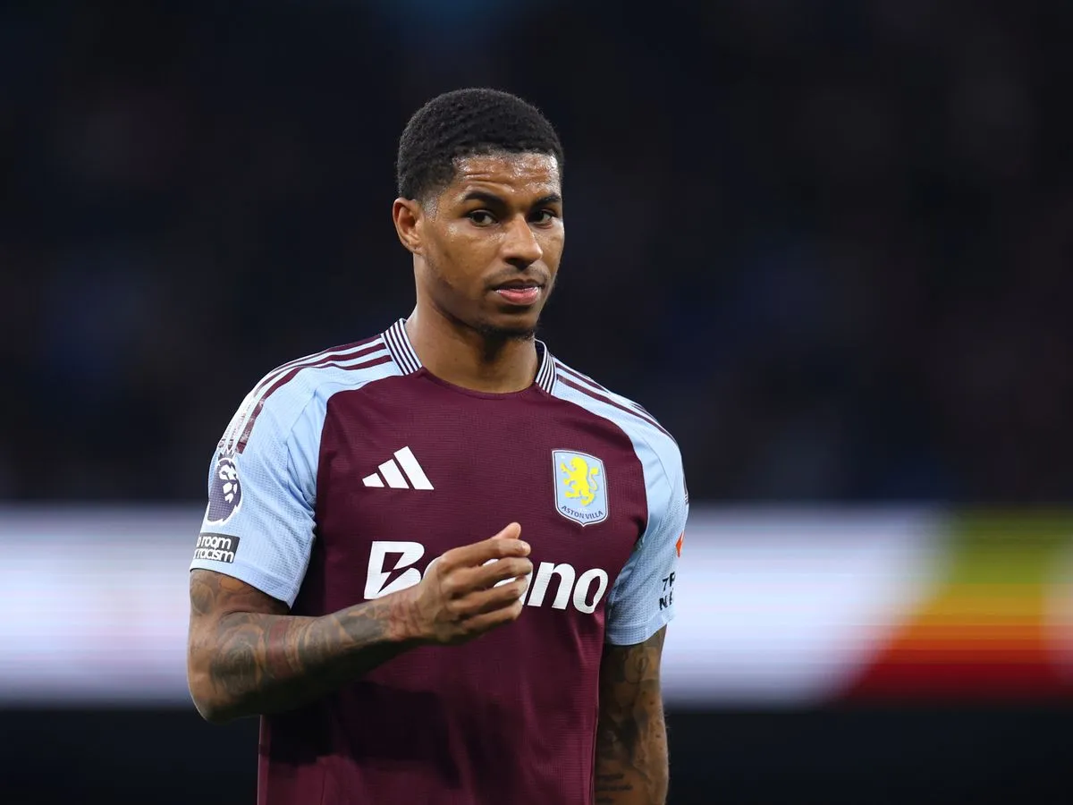 Marcus Rashford w koszulkach Manchester United, Aston Villa i FC Barcelona