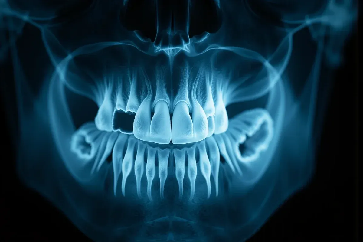 próchnica międzyzębowa zdjęcie rentgenowskie