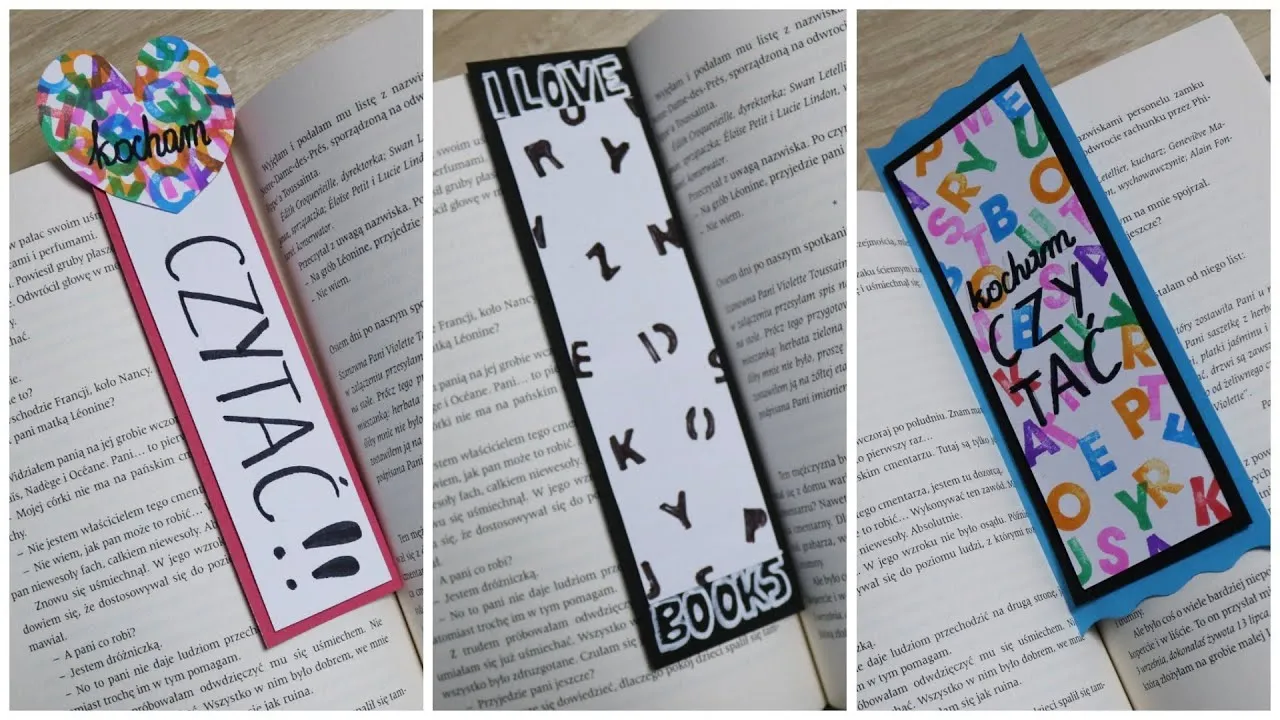 proste zakładki z papieru DIY