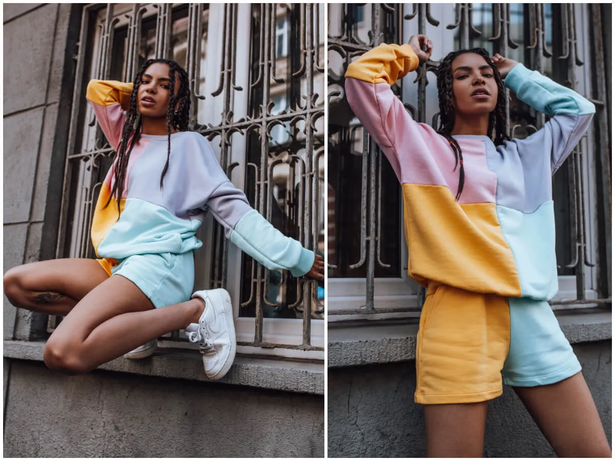 Kobieta w pastelowej stylizacji, letnie trendy modowe