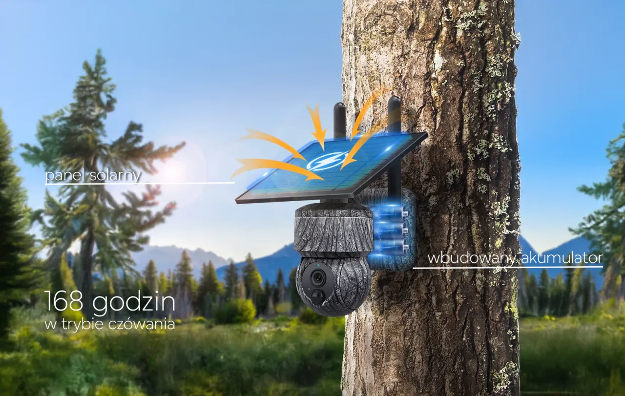 fotopułapka z panelem solarnym