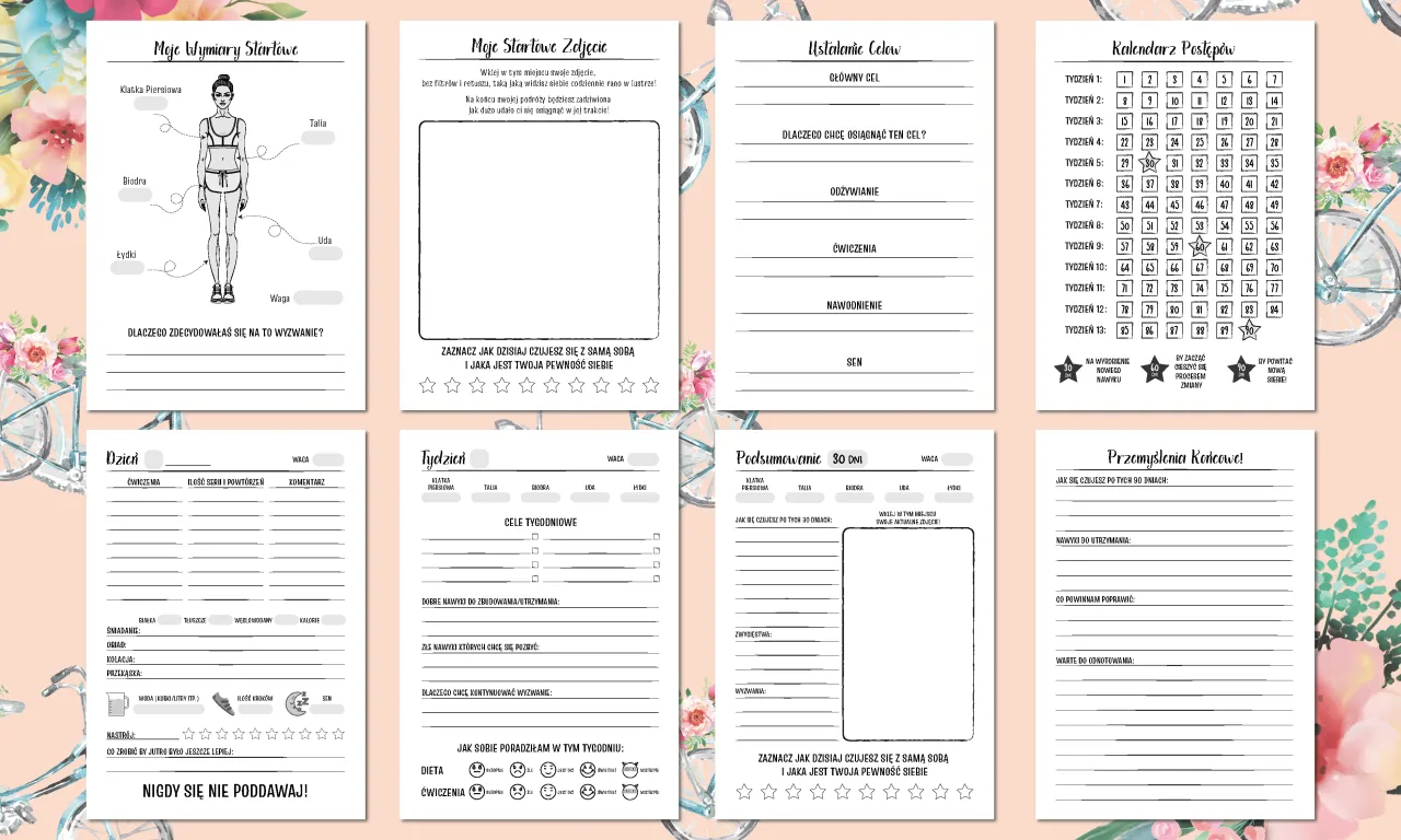 Osoba planująca trening w kalendarzu lub notatniku