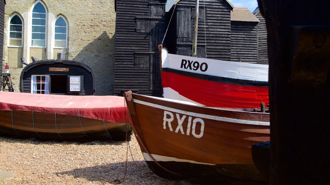 Historische Altstadt Hastings Fischerboote