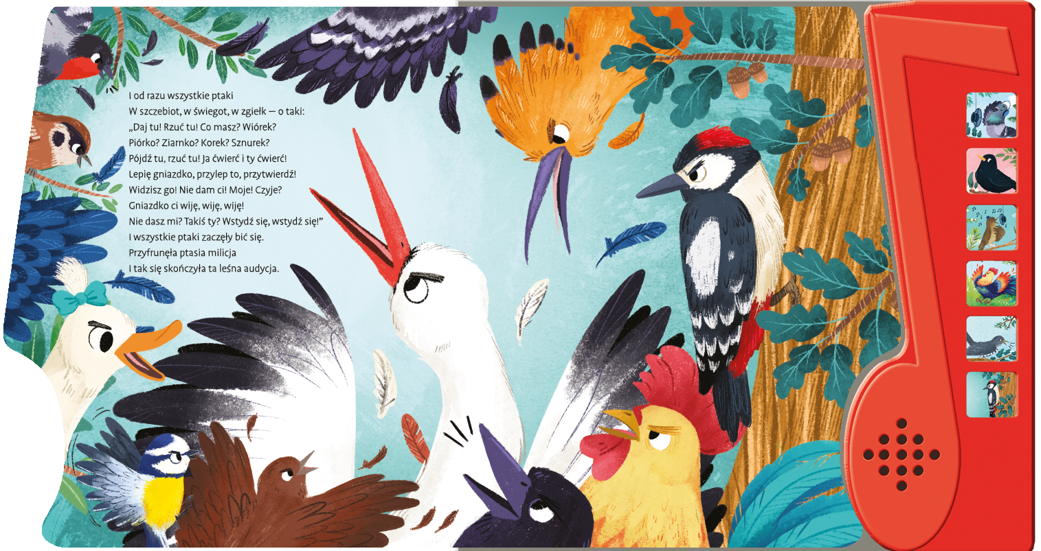 Ptasie radio Julian Tuwim ilustracja