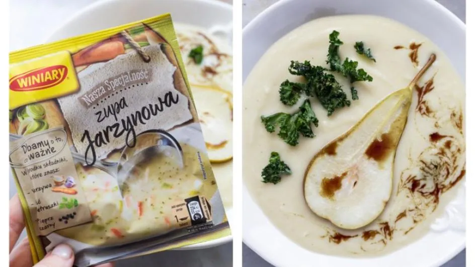 Zdjęcie Niezwykły duet smaków w kremie z białych warzyw i gruszki na obiad