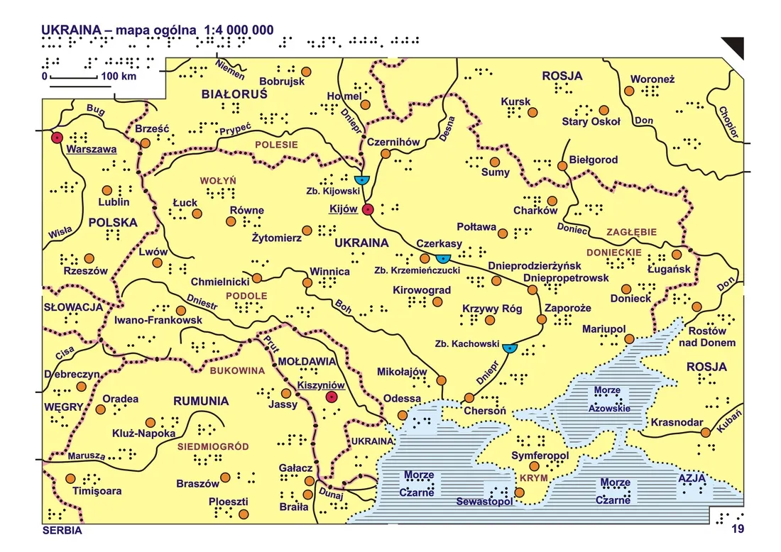Mapa Czarnobyl Ukraina położenie Kijów
