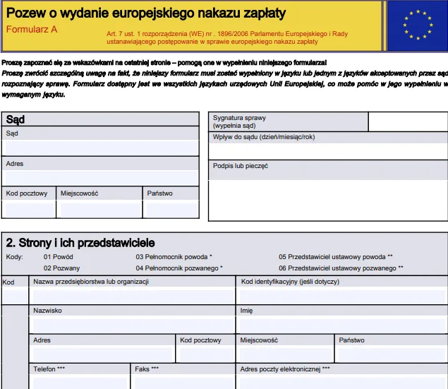 Zabezpieczenie roszczenia nakaz zapłaty