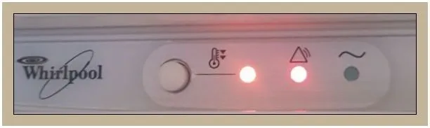 Panel sterowania zamrażarki Whirlpool kontrolki