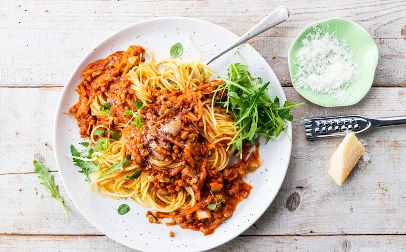 soczewica w sosie bolognese