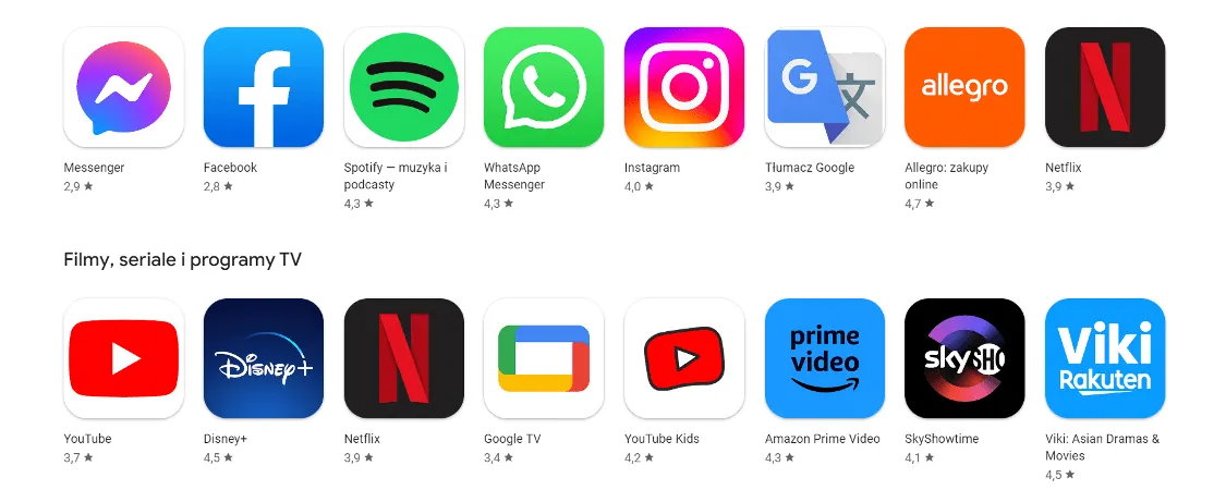 popularne polskie aplikacje mobilne ekran smartfona