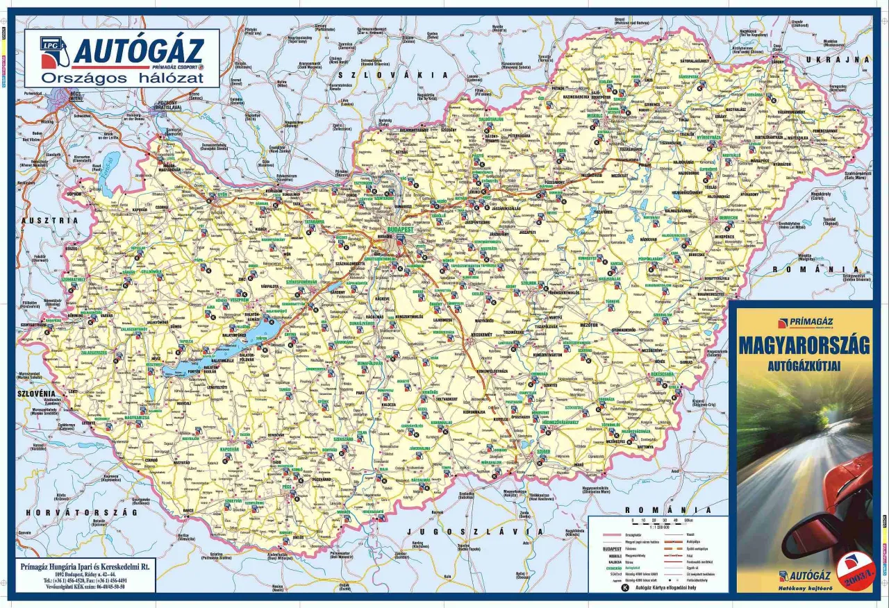 Mapa trasy Polska Węgry Barwinek Koszyce Hajduszoboszló