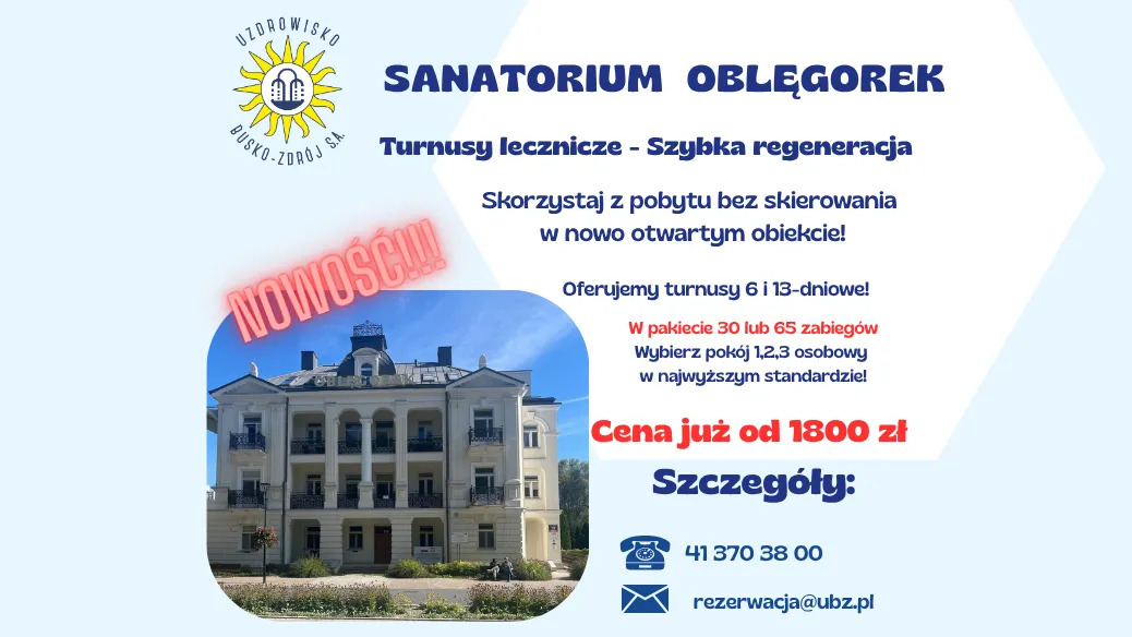 Rodzaje pakietów sanatoryjnych Busko Zdrój