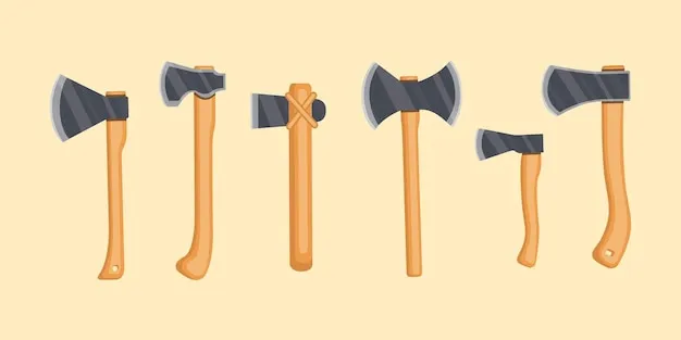 różne rodzaje siekier i toporów