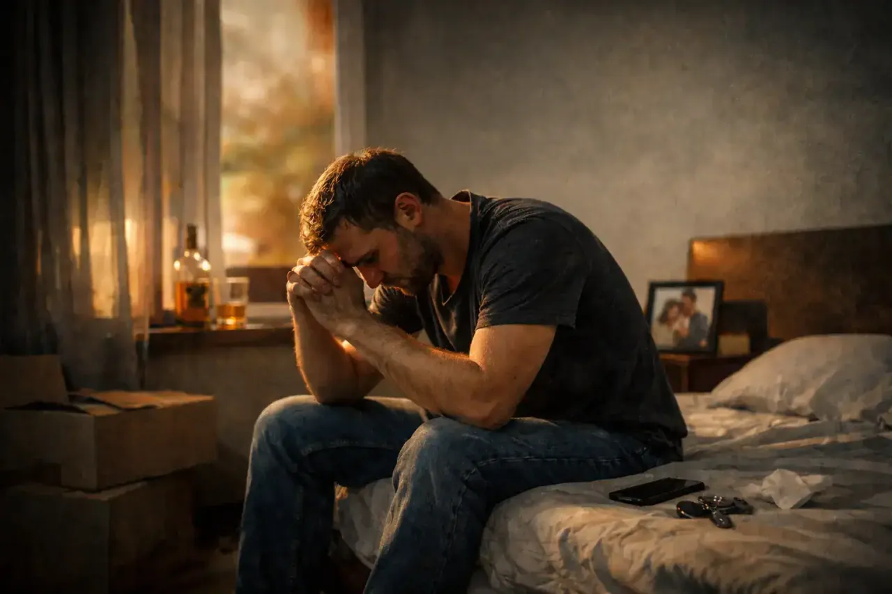 Mężczyzna po rozstaniu udaje obojętność