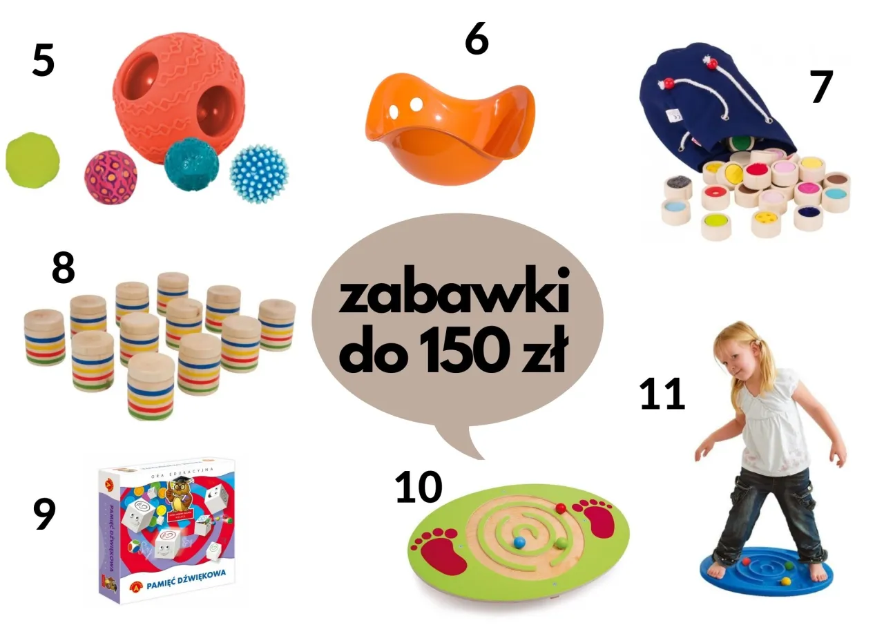 różne zabawki sensoryczne dla dwulatka