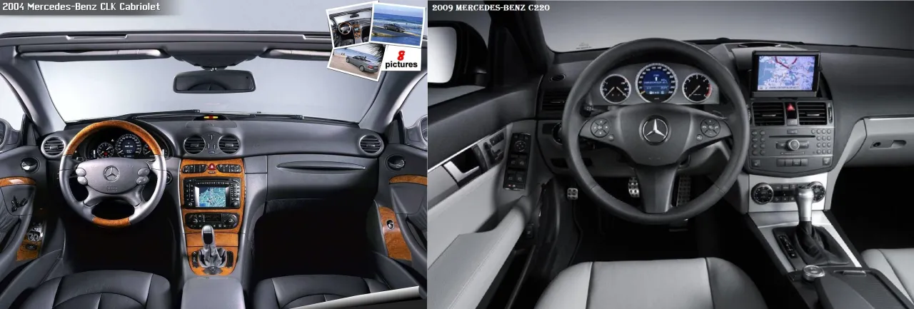Mercedes CLK W208 vs W209