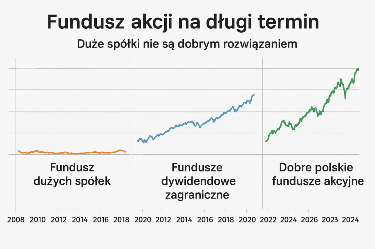 Wykres spadku wartości funduszy inwestycyjnych w Polsce