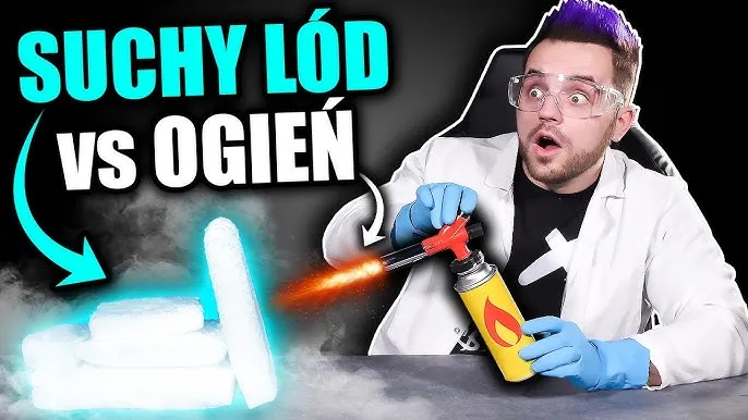 bezpieczne eksperymenty suchy l&oacute;d rękawice wentylacja