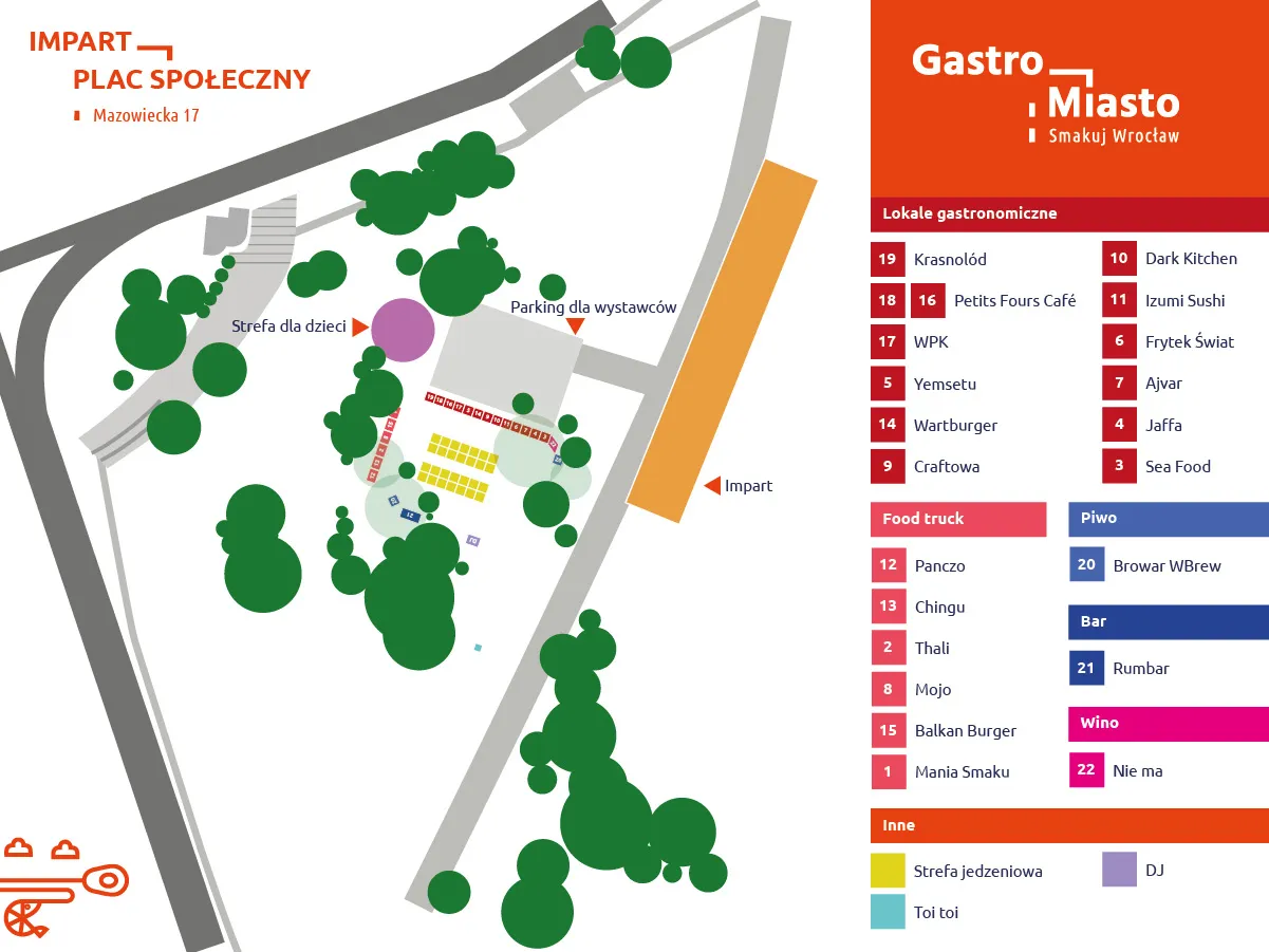 Mapa Gastro Miasta we Wrocławiu. Znajdź dobre jedzenie na trasie Wrocław-Warszawa, od Krasnoloda po Balkan Burger.