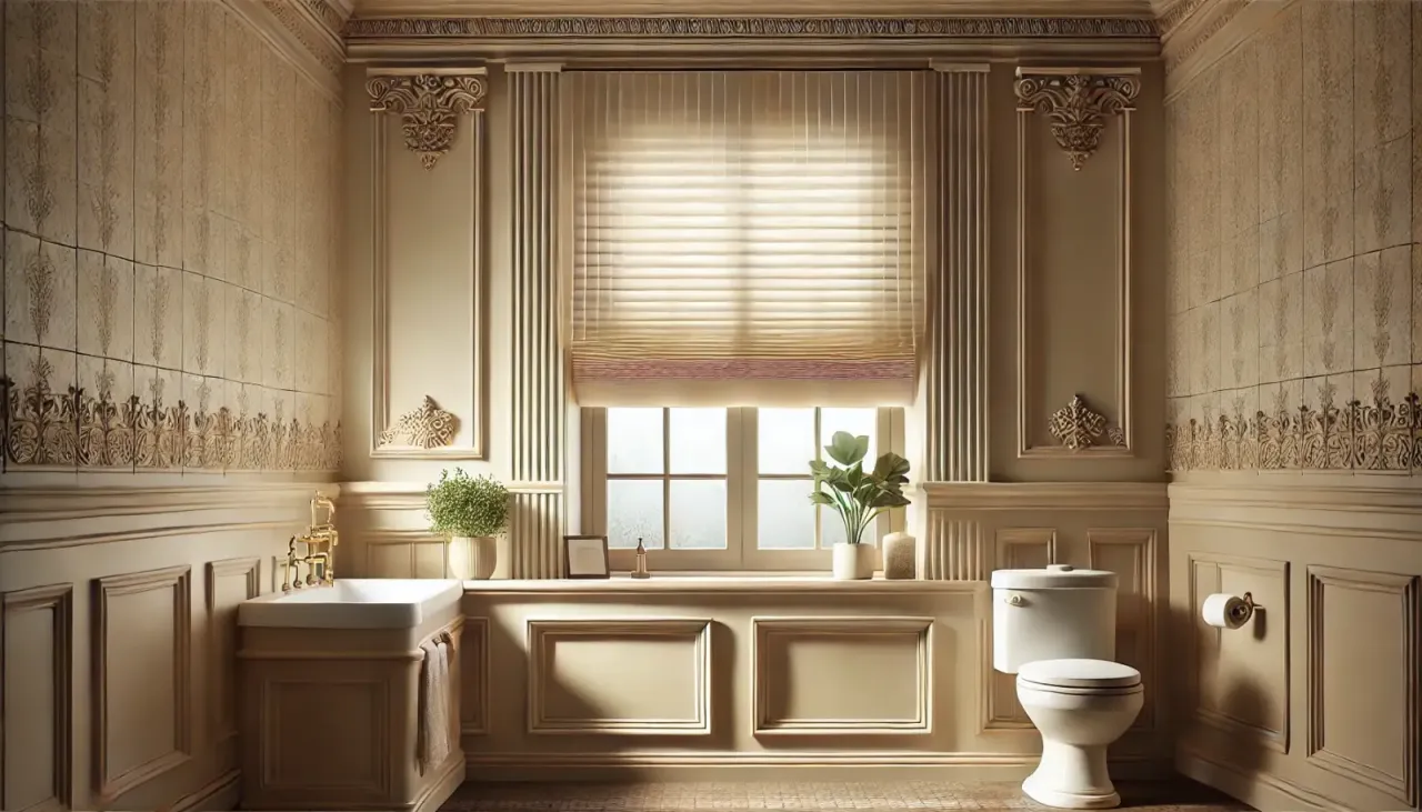 Przykłady rolet poliestrowych do łazienki z impregnacją