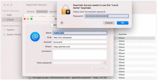Dostęp do pęku kluczy macOS hasło wifi