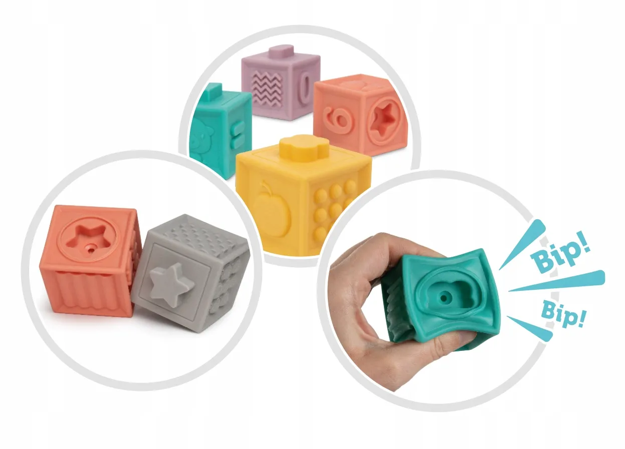 Canpol Babies klocki sensoryczne detale