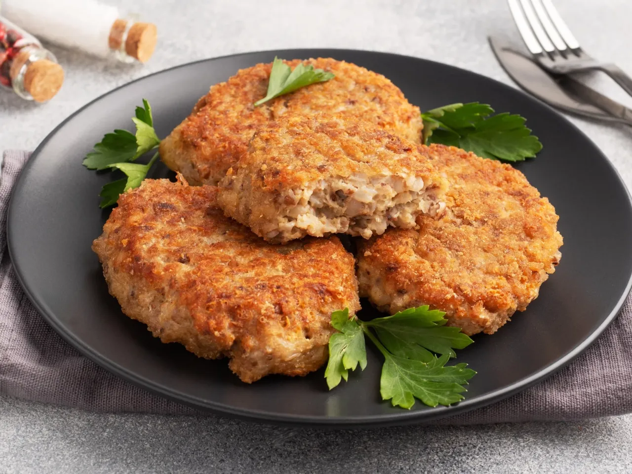 Kotlety gryczane z pieczarkami przepis