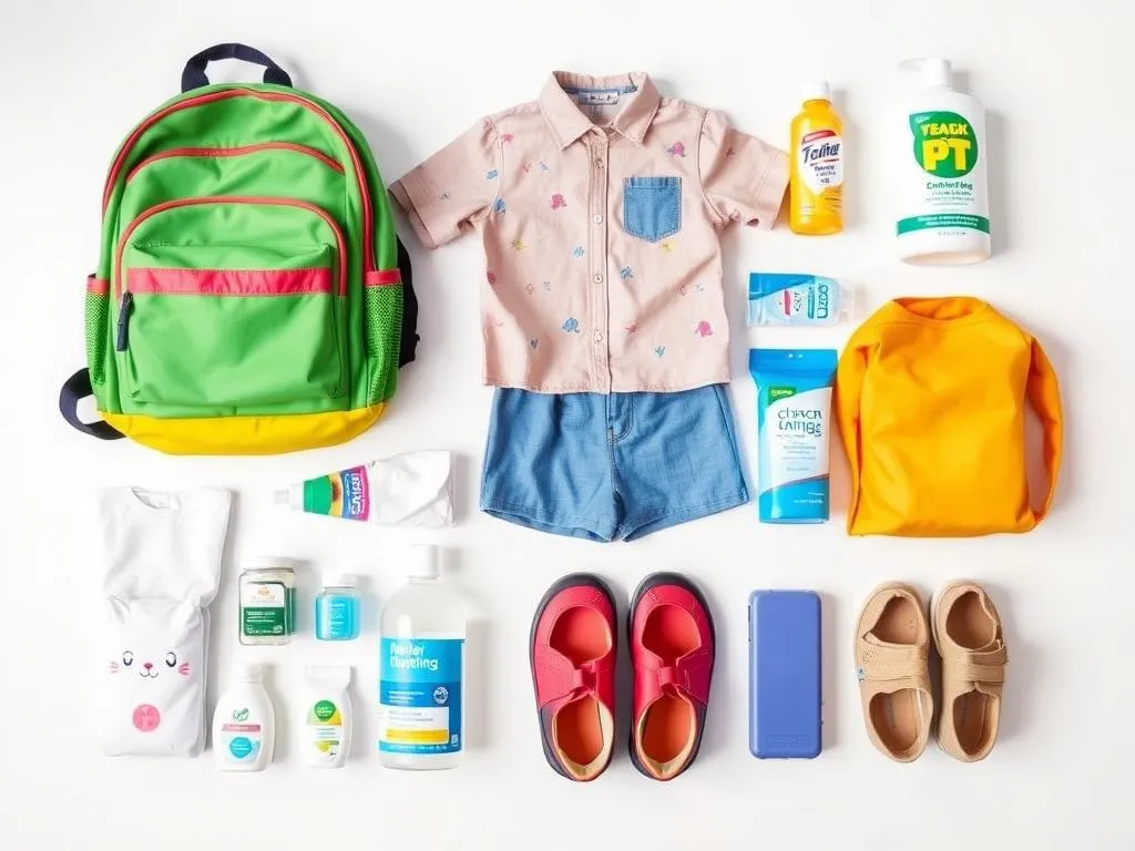 oznaczone buty i plecak dziecka do przedszkola